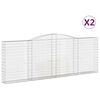 vidaXL Obokane gabion ko&scaron;are 2 kosa 400x30x140/160 cm pocinkano železo