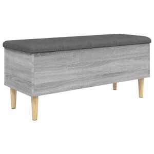 vidaXL Klop za shranjevanje siva sonoma 102x42x46 cm inženirski les