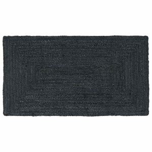 vidaXL Preproge za povr&scaron;ine Pravokotna Temno siva 60 x 110 cm Juta