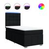 vidaXL Box spring postelja z vzmetnico črna 90x200 cm blago