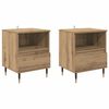 vidaXL Nočna omarica s predalom 2 pcs Umetni hrast 40 x 35 x 50 cm