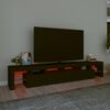 vidaXL TV omarica z LED lučkami črna 230x36,5x40 cm
