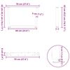 vidaXL Noge za klubsko mizico v obliki črke V 2 kosa črne 70 x (42-43,3) cm jeklo