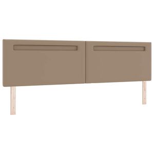 vidaXL LED glava postelje Kapučino 200 cm Umjetno usnje