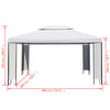 vidaXL Paviljon bele barve 3x4 m