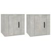 vidaXL Stenska TV omarica 2 kosa betonsko siva 40x34,5x40 cm