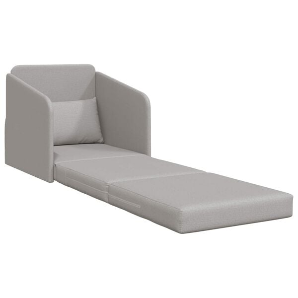 vidaXL Sofa postelja 60cm Oblačno siva blago