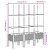 vidaXL Cvetlično korito z oporno mrežo rjavo 120x40x142,5 cm PP