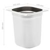 vidaXL Gastronomske posode 8 kosov GN 1/6 200 mm nerjaveče jeklo