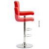 vidaXL Barski stolček rdeče umetno usnje