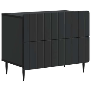 vidaXL Nočna omarica Črna 62 x 34,5 x 49,5 cm Inženirski les