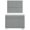 vidaXL Box spring postelja z vzmetnico svetlo siva 90x190 cm blago