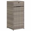 vidaXL Vrtna omara za shranjevanje siva 55x55x111 cm poli ratan