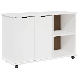 vidaXL Gležnji kabinet Bela 100 x 39 x 65,5 cm Masivno borovo les