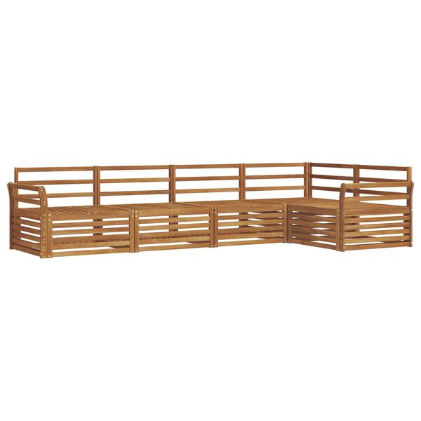 vidaXL Zunanja garnitura za sedenje 5 pcs Naravna Masiven les akacije