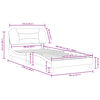 vidaXL Posteljni okvir brez vzmetnice Hvar črn 100x203 cm umetno usnje