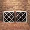 vidaXL Stojalo za vino 2 pcs Bela 62 x 25 x 62 cm Masivno borovo les