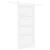 vidaXL Drsna vrata 93 x 202 cm Inženirski les Bela