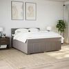 vidaXL Box spring postelja z vzmetnico taupe 180x200 cm blago