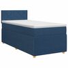 vidaXL Postelja boxspring z vzmetnico Modra 100 x 200 cm Blago