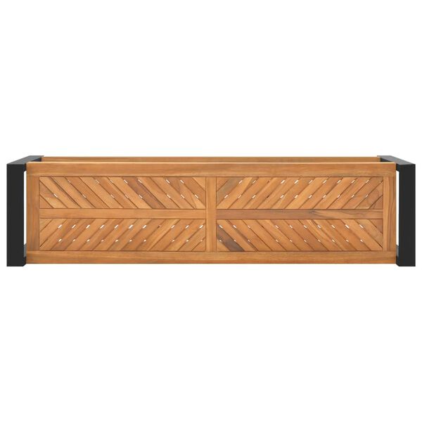 vidaXL Klop 120 cm trdna tikovina