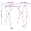vidaXL Jedilna miza Y okvir 70x70x75,5 cm trdna borovina jeklo