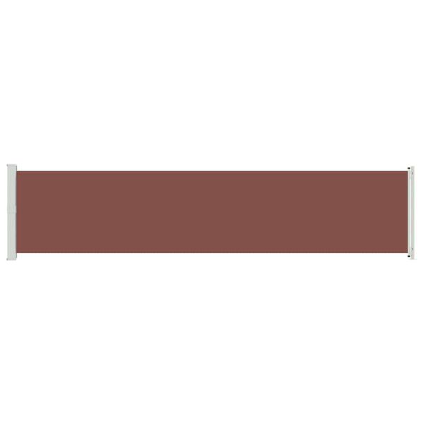 vidaXL Zložljiva stranska tenda za teraso 140x600 cm rjava