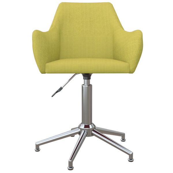 vidaXL Vrtljivi jedilni stoli 6 kosov zeleno blago