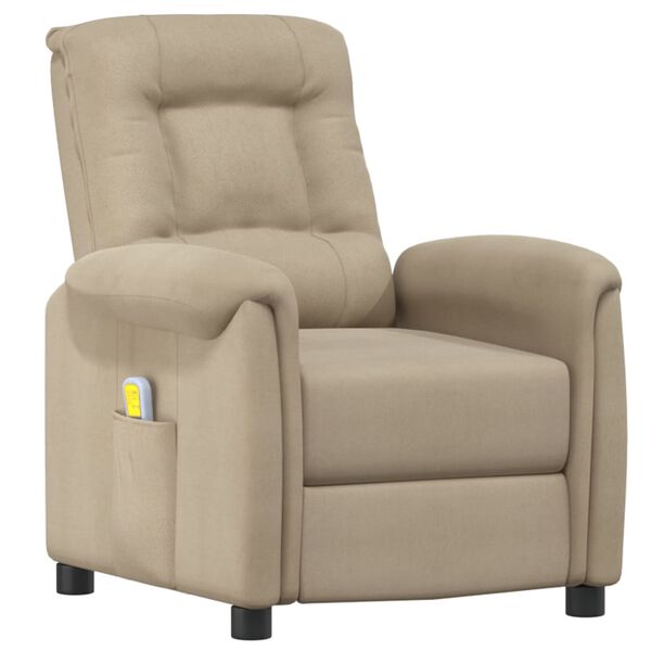 vidaXL Masažni stol svetlo siva tkanina iz mikrovlaken