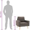 vidaXL Fotelj iz taupe blaga