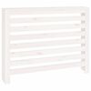 vidaXL Pokrov za radiator bela 108,5x19x84 cm trdna borovina