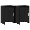 vidaXL Posteljne mize 2 pcs Črni hrast 40 x 30 x 60 cm Inženirski les