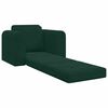 vidaXL Sofa postelja Temno zelena 98 x 71 x 83 cm Žamet