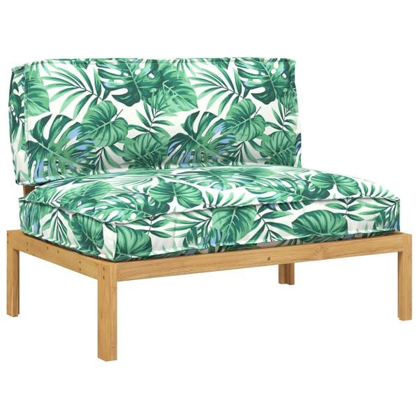 vidaXL Kavčna garnitura z blazino List Vzorec lista 120 x 92 x 69 cm