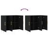 vidaXL Komoda Črna 90x34x80 cm konstruiran les