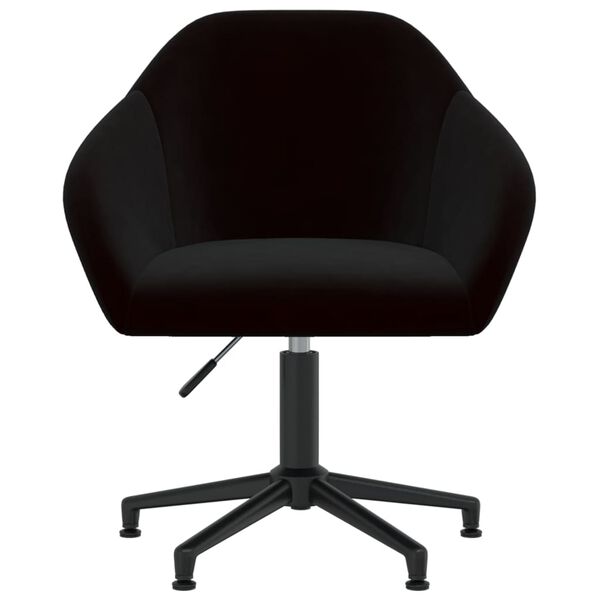 vidaXL Vrtljivi jedilni stoli 4 kosi črn žamet