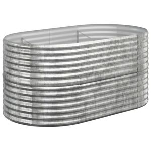 vidaXL Visoka greda iz cinkanega jekla 152x80x68 cm srebrna