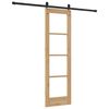 vidaXL Drsna vrata Naravna in črna 61 x 198,5 cm