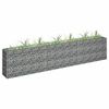 vidaXL Visoka greda gabion pocinkano jeklo 270x30x60 cm