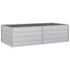vidaXL Visoka greda 160x80x45 cm pocinkano jeklo srebrna