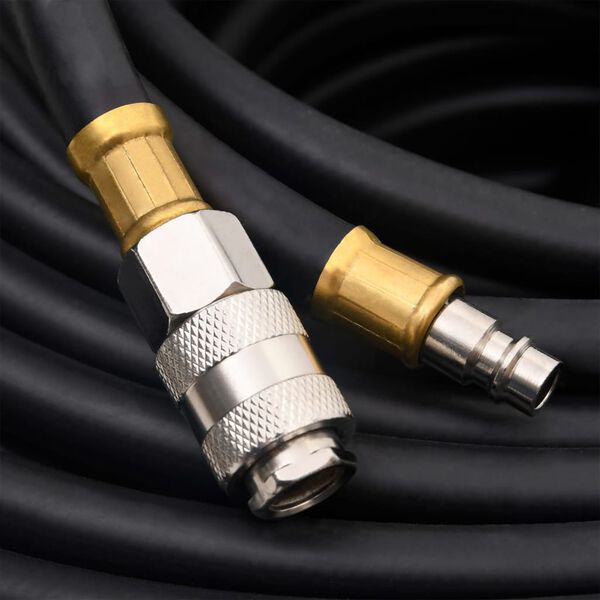 vidaXL Hibridna zračna cev črna 0,6" 20 m guma in PVC