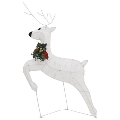 vidaXL Božični severni jeleni 2 kosa beli 40 LED akril