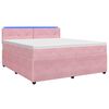 vidaXL Postelja boxspring z vzmetnico Roza 180 x 200 cm Žamet