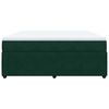 vidaXL Box spring postelja z vzmetnico temno zelena 180x200 cm žamet