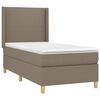 vidaXL Box spring postelja z vzmetnico taupe 80x200 cm blago
