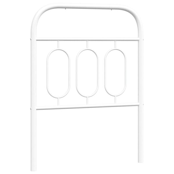 vidaXL Kovinsko vzglavje belo 75 cm
