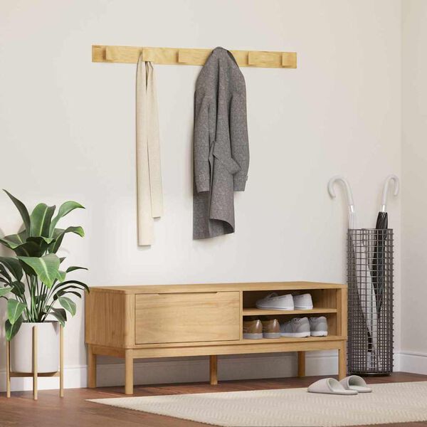 vidaXL Klubska klop s predalom FLORO Voskast rjav 115 x 40 x 45 cm