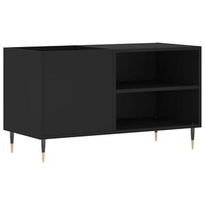 vidaXL Omarica za gramofonske plo&scaron;če črna 85x38x48 cm inženirski les