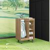 vidaXL Golf omara s kolesom Enobarvno Umetni hrast 65 x 45 x 98 cm