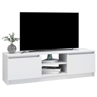 vidaXL TV omarica visok sijaj bela 120x30x35,5 cm iverna plošča